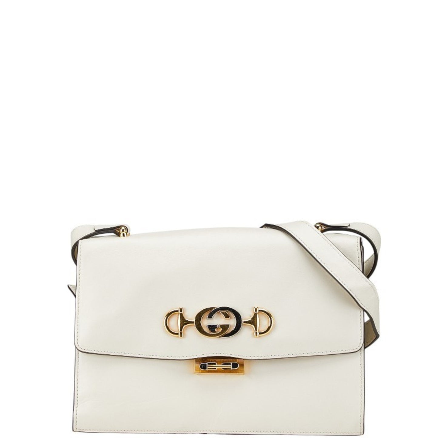 Gucci Zumi, White, Leather, shoulder