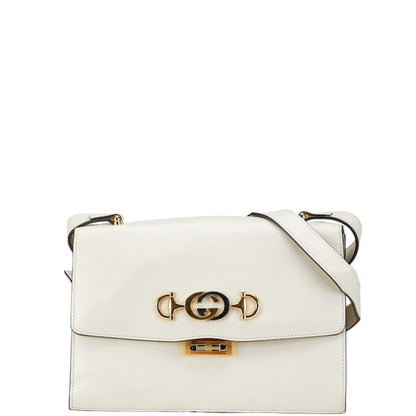 Gucci Zumi, White, Leather, shoulder