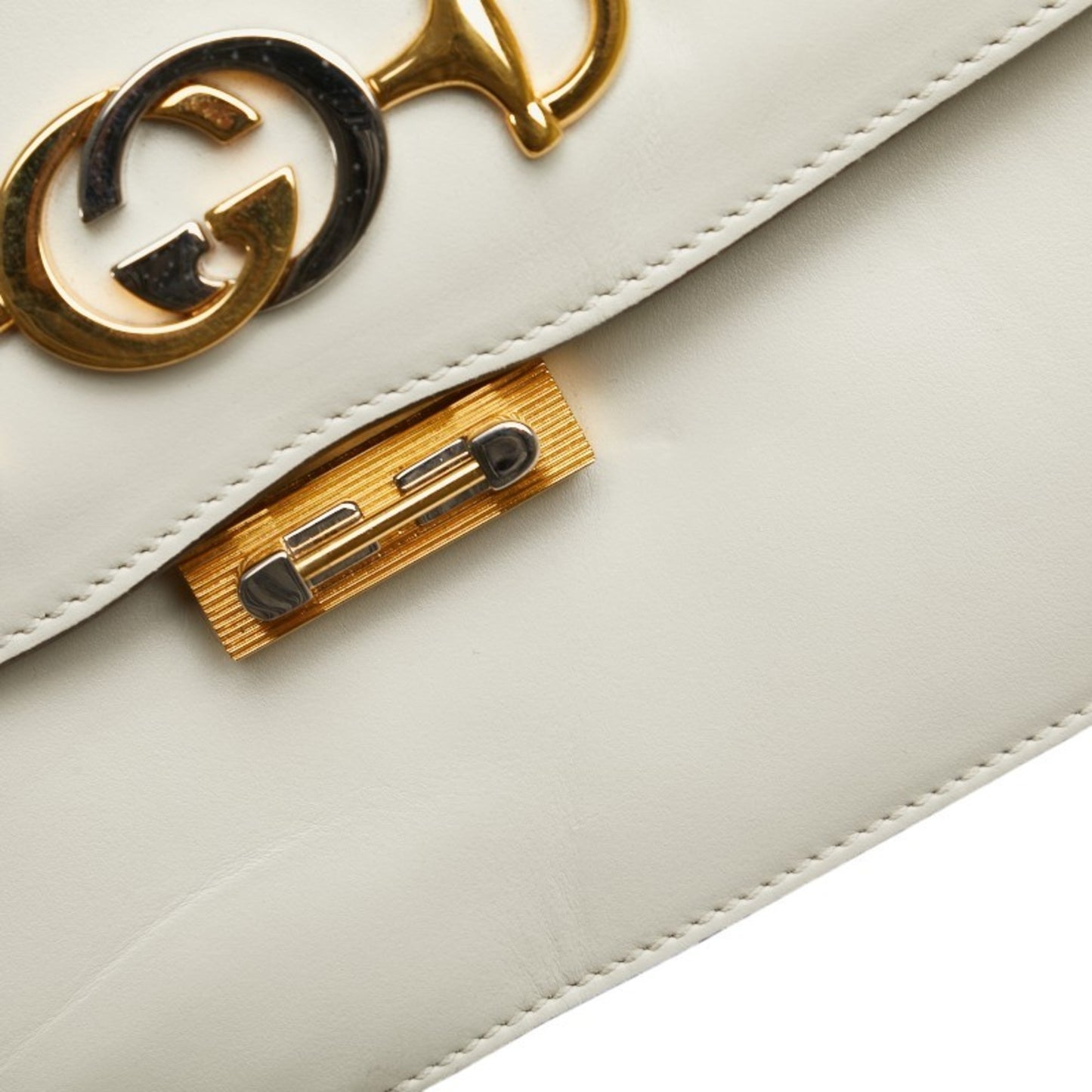 Gucci Zumi, White, Leather, shoulder