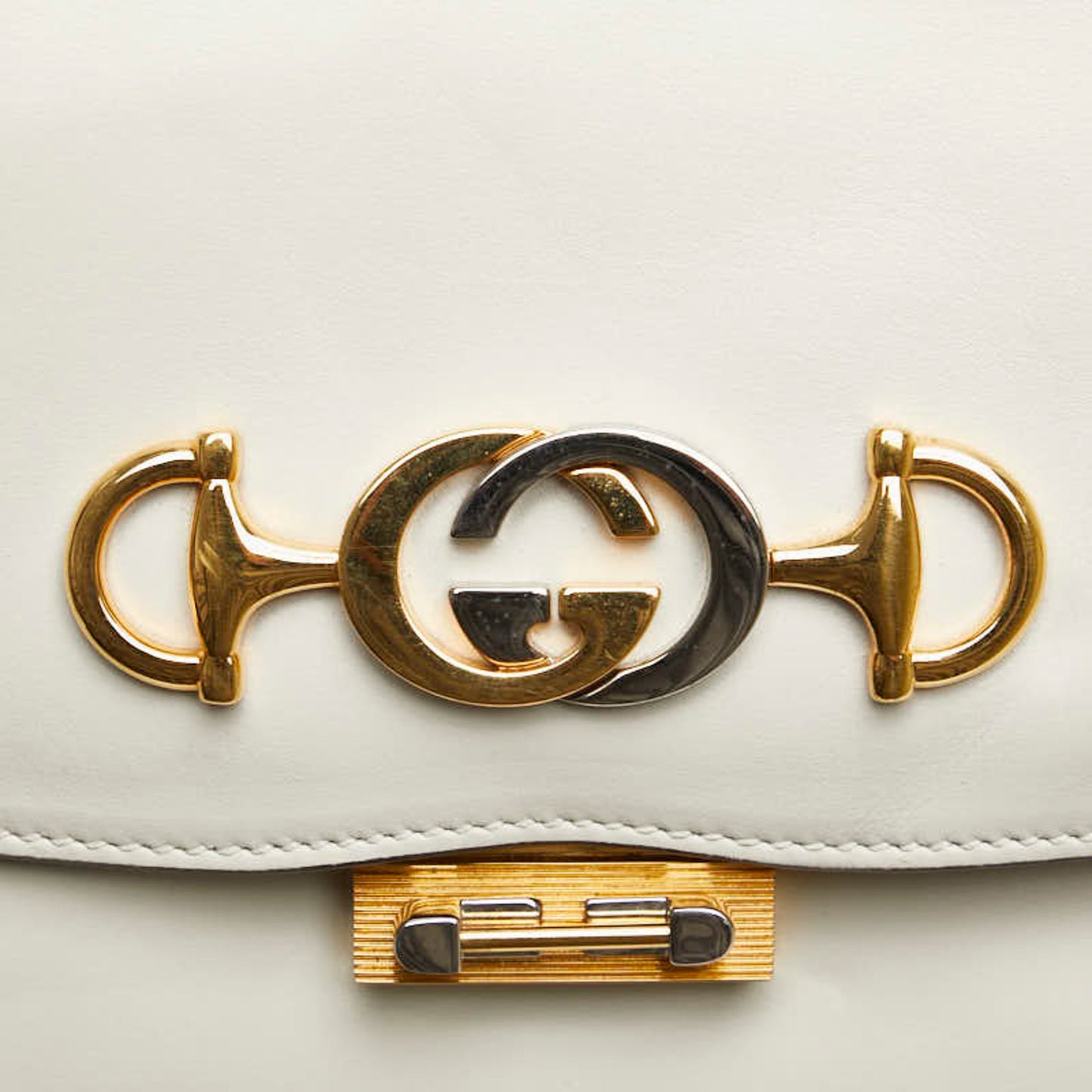 Gucci Zumi, White, Leather, shoulder