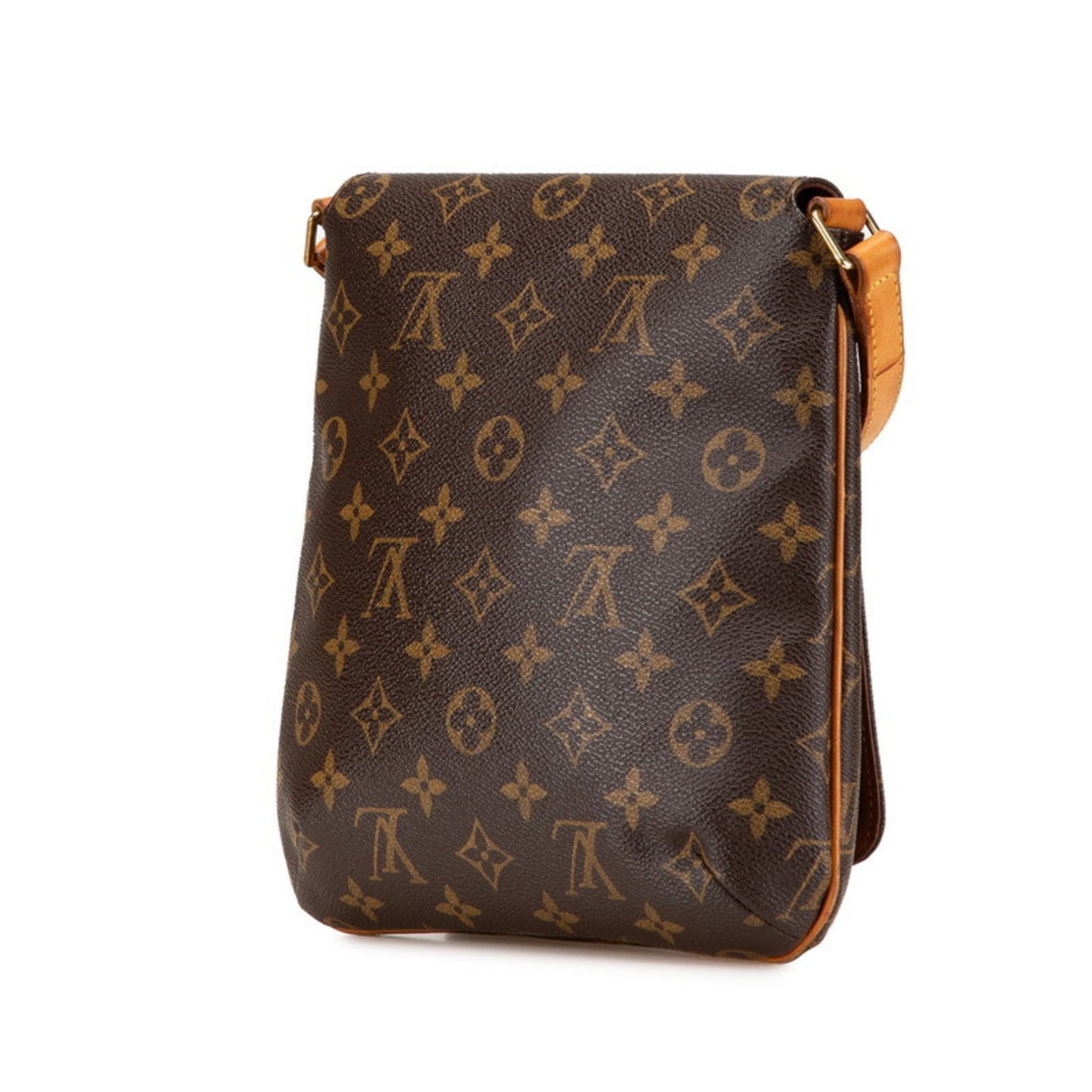 Louis Vuitton Musette Salsa, Brown, Canvas, shoulder
