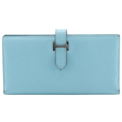 Hermès Béarn, Blue, Leather, wallet