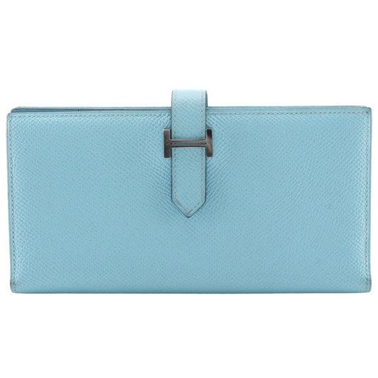 Hermès Béarn, Blue, Leather, wallet