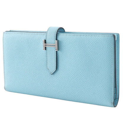 Hermès Béarn, Blue, Leather, wallet