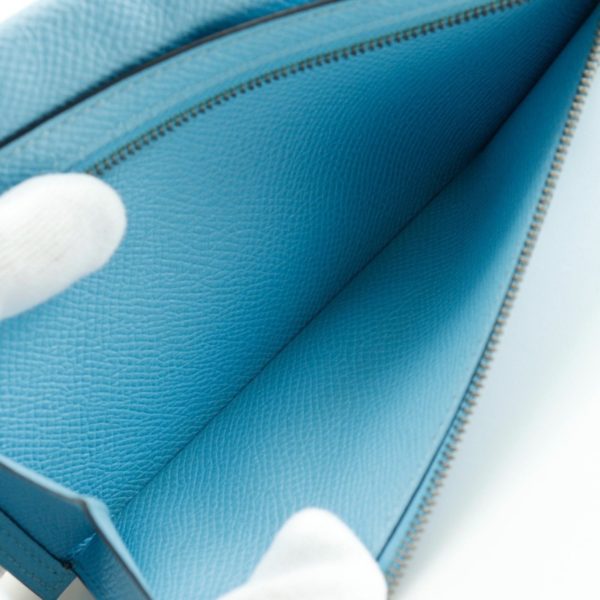 Hermès Béarn, Blue, Leather, wallet