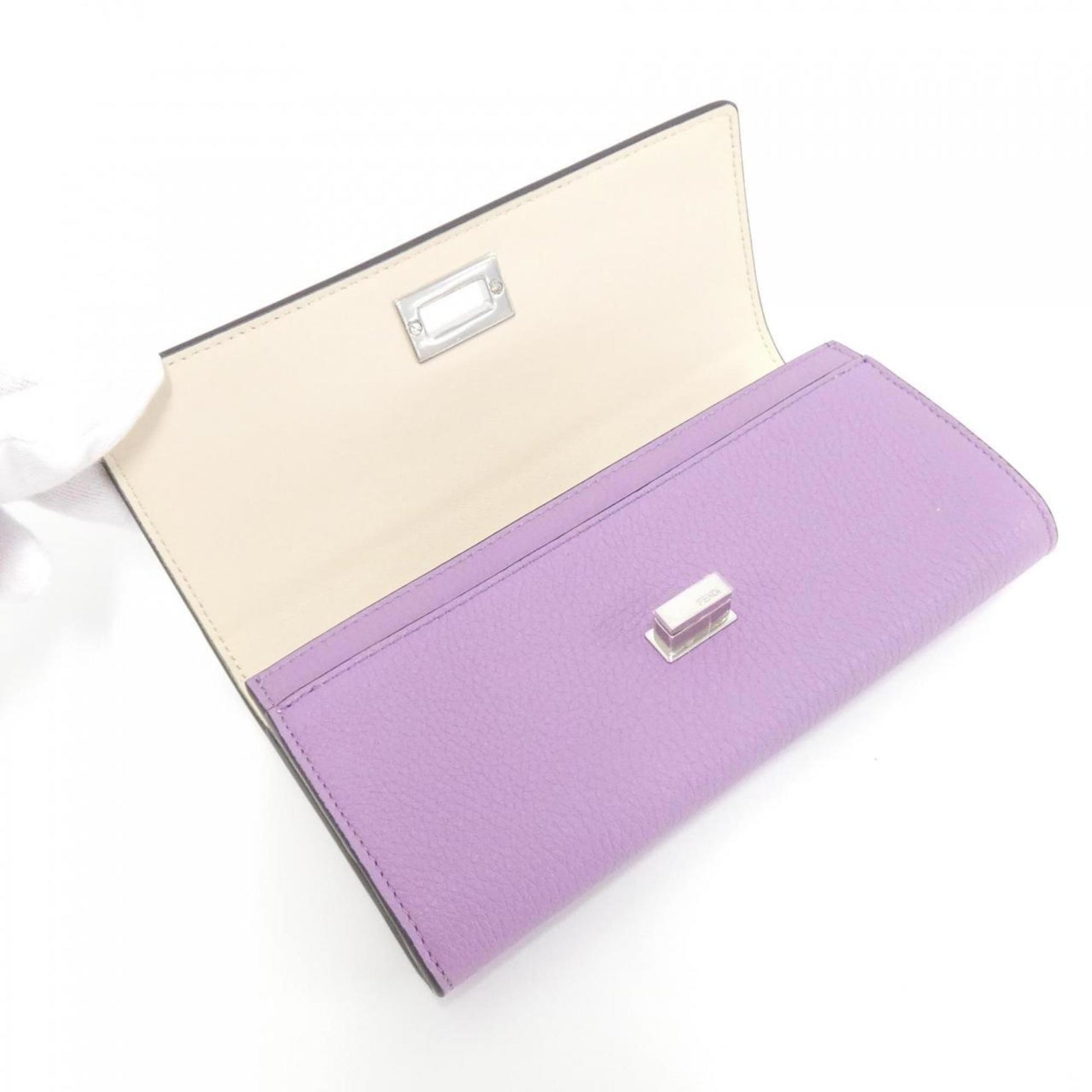 Fendi Peekaboo, Purple, Leather, wallet