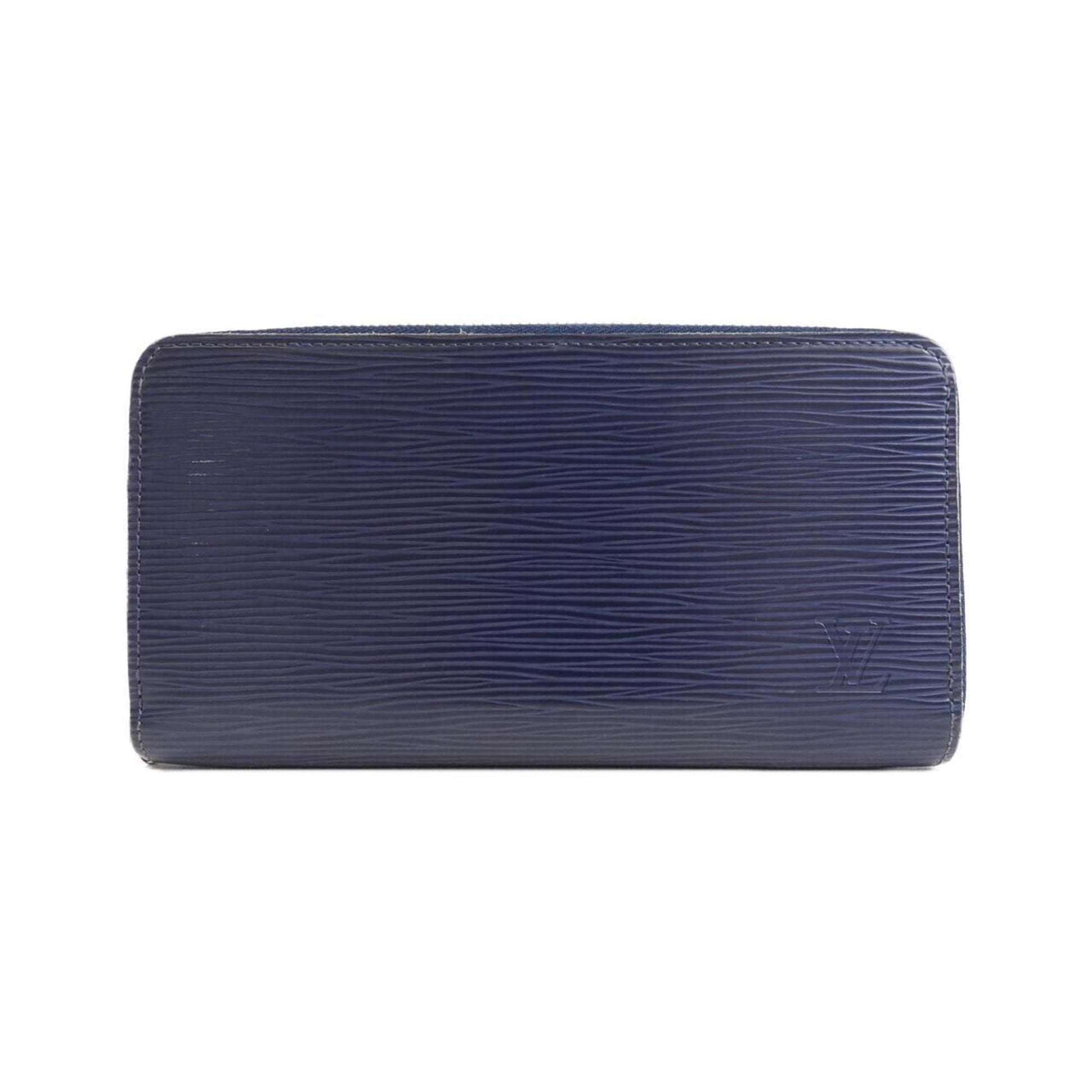 Louis Vuitton Zippy wallet, Navy, Leather, wallet