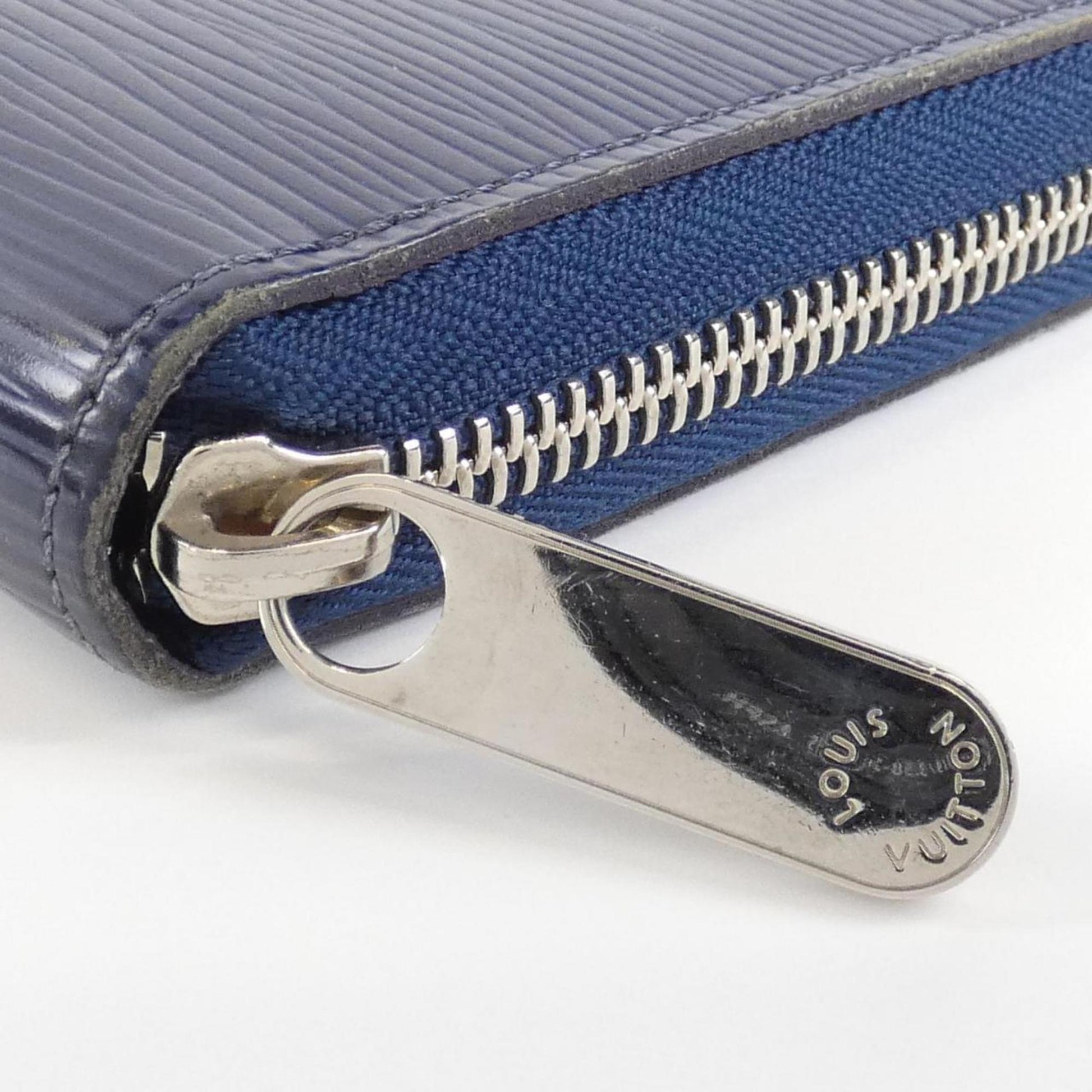 Louis Vuitton Zippy wallet, Navy, Leather, wallet