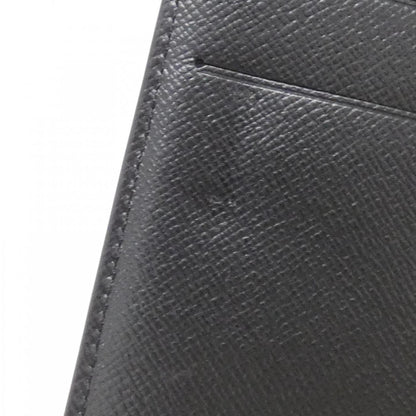 Louis Vuitton Agenda MM, Black, Leather, wallet