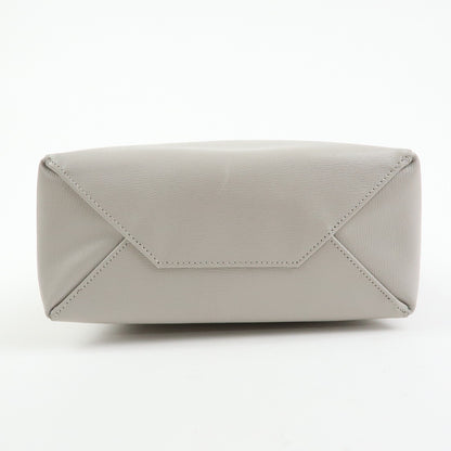 Celine Vertical Cabas Leather, Beige, Leather, Tote Bag