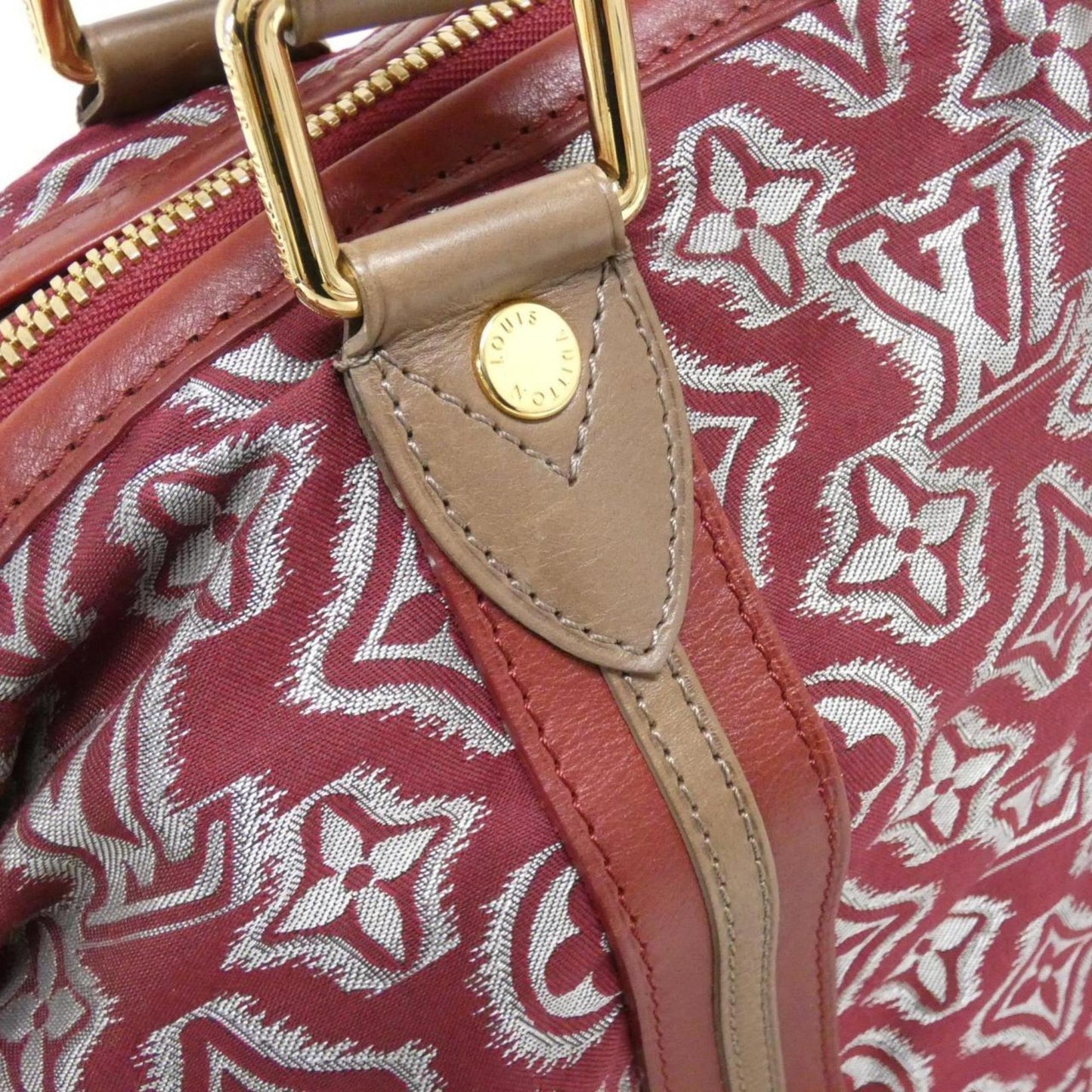 Louis Vuitton, Burgundy, Canvas, handbag