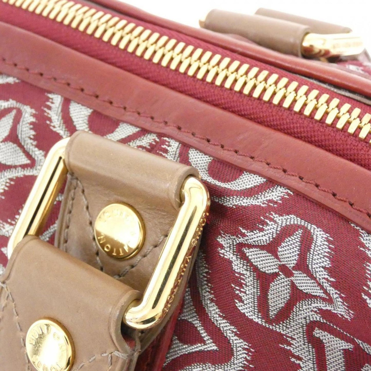 Louis Vuitton, Burgundy, Canvas, handbag