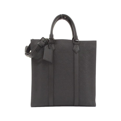 Louis Vuitton Sac Plat, Black, Leather, handbag