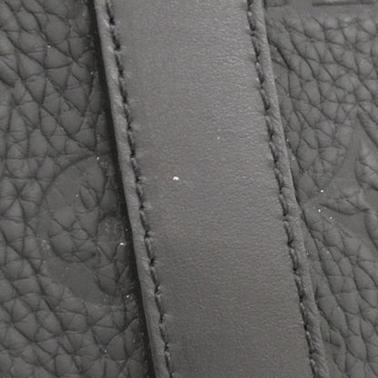 Louis Vuitton Sac Plat, Black, Leather, handbag