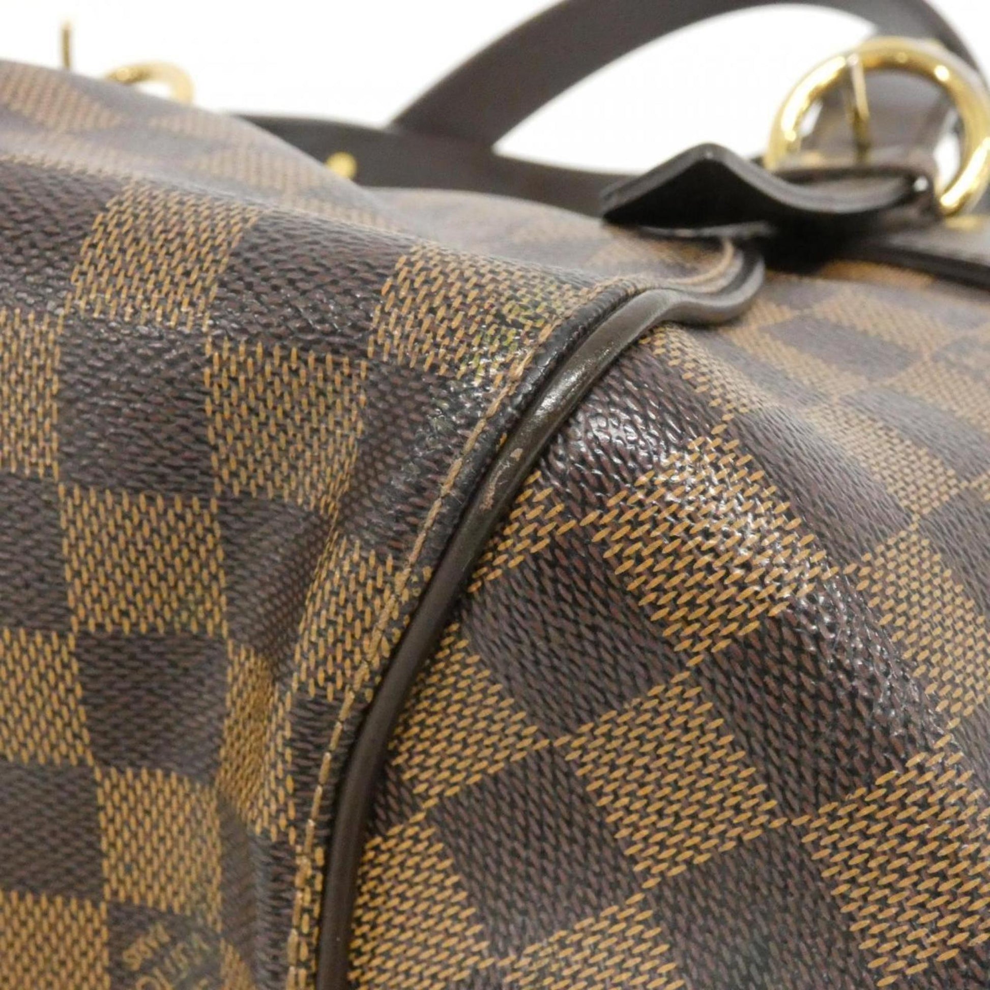 Louis Vuitton Sistina, Brown, Canvas, handbag