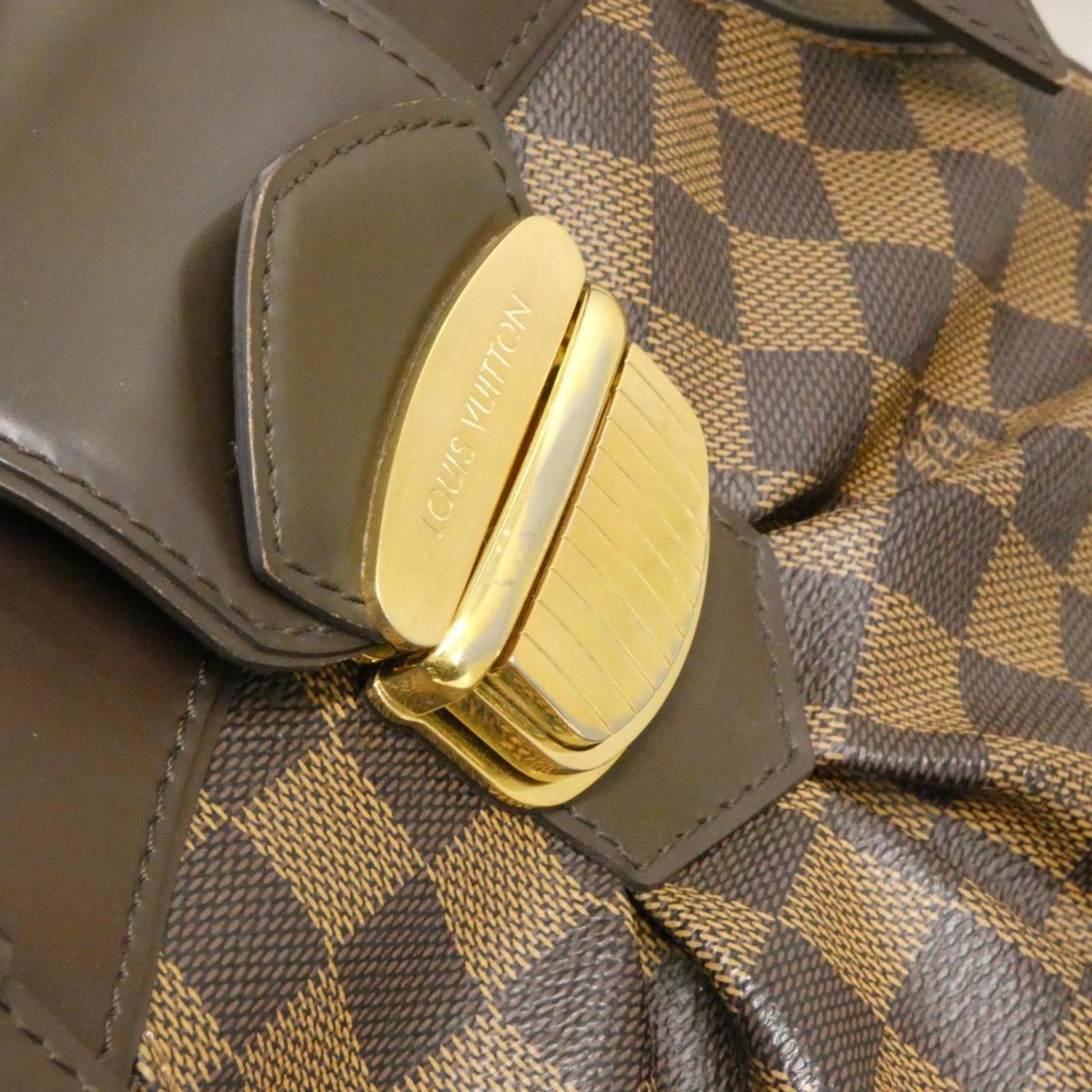 Louis Vuitton Sistina, Brown, Canvas, handbag