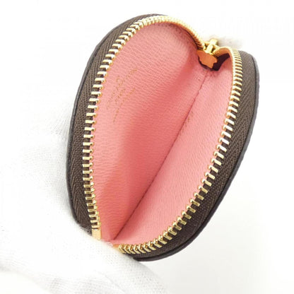 Louis Vuitton Porte Monnaie Rond, Brown, Canvas, wallet