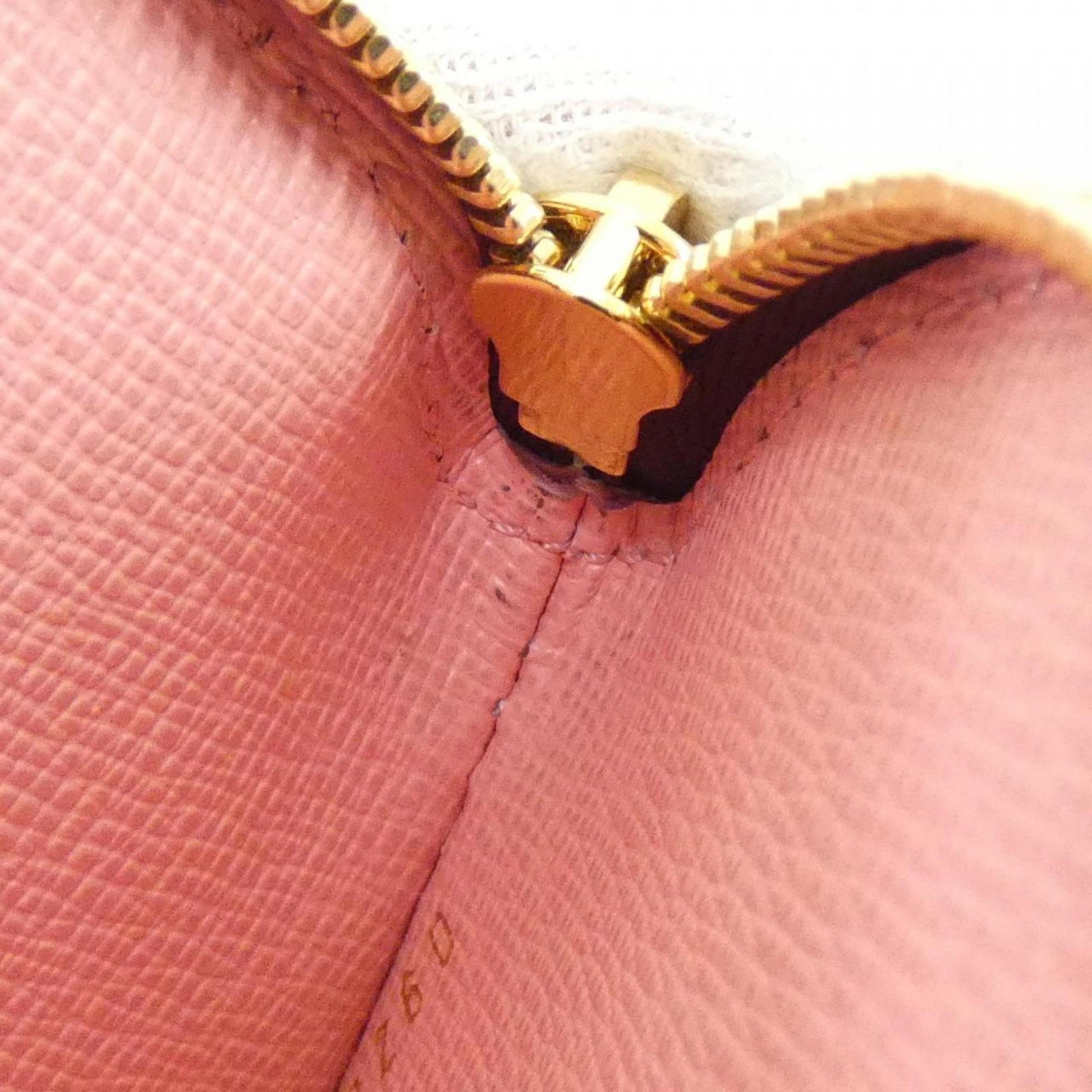 Louis Vuitton Porte Monnaie Rond, Brown, Canvas, wallet