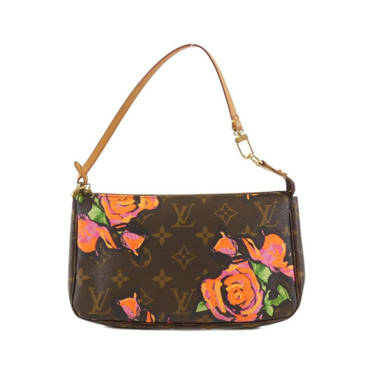 Louis Vuitton Pochette Accessoire, Brown, Canvas, clutch