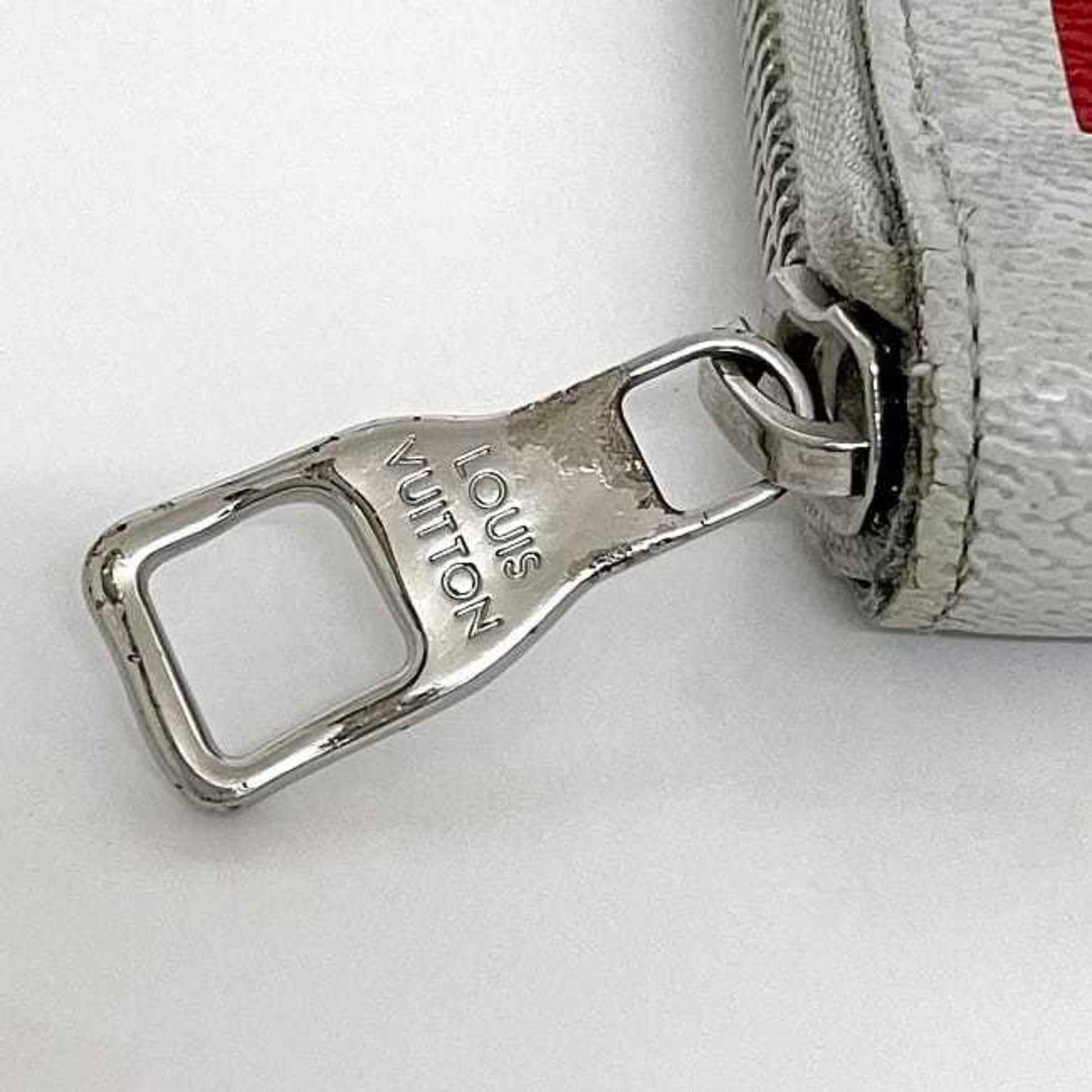 Louis Vuitton Zippy organizer, White, Canvas, wallet