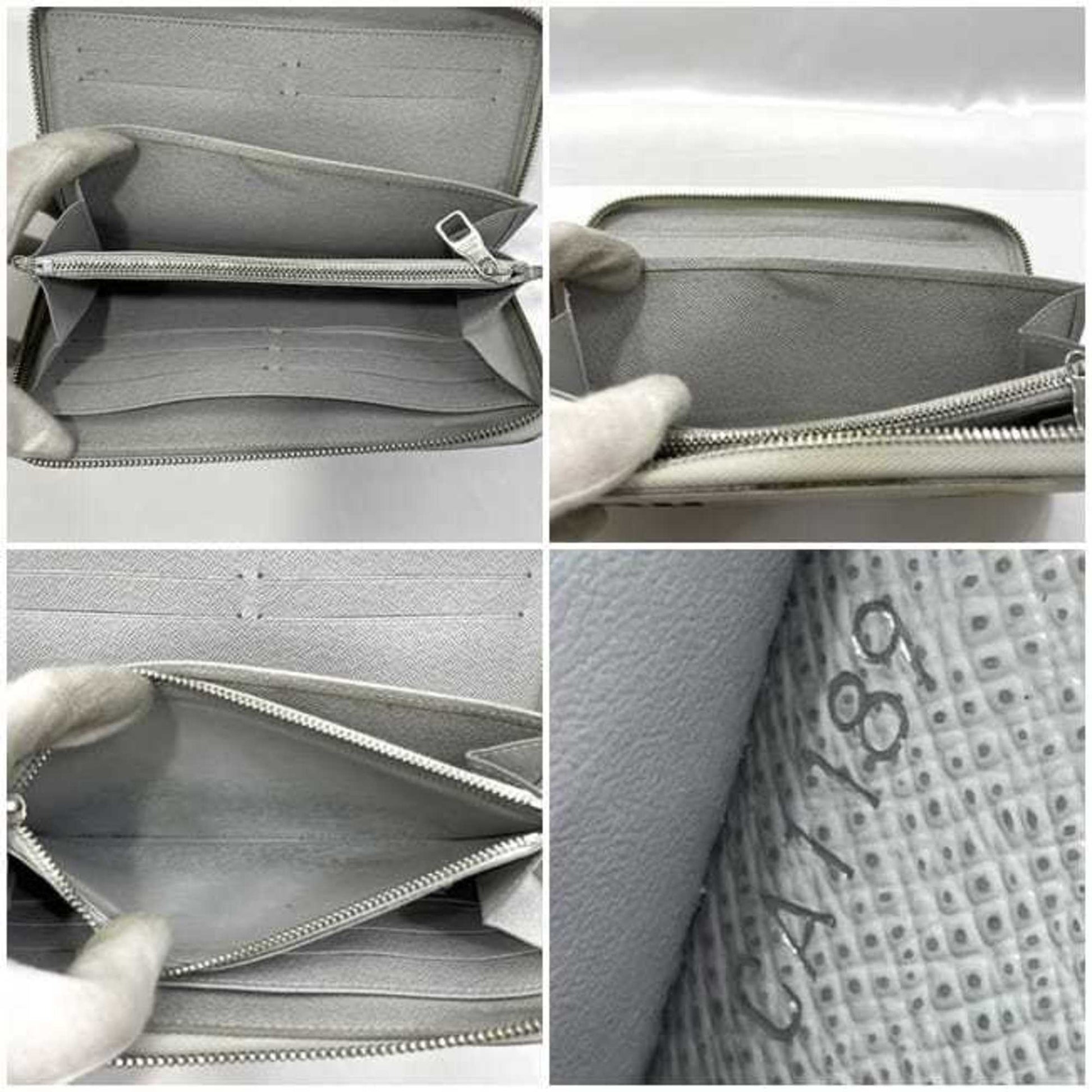 Louis Vuitton Zippy organizer, White, Canvas, wallet