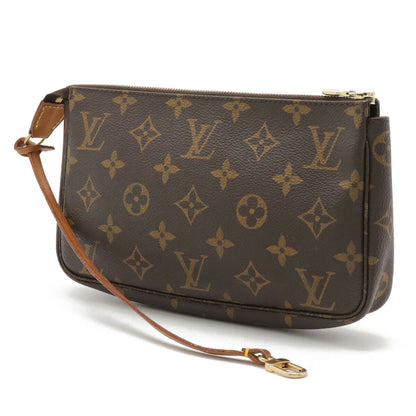 Louis Vuitton Pochette Accessoire, Brown, Canvas, clutch