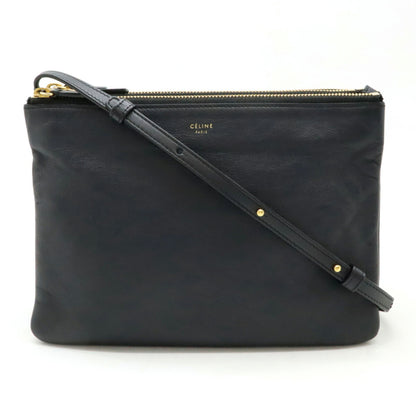 Céline Trio, Black, Leather, clutch