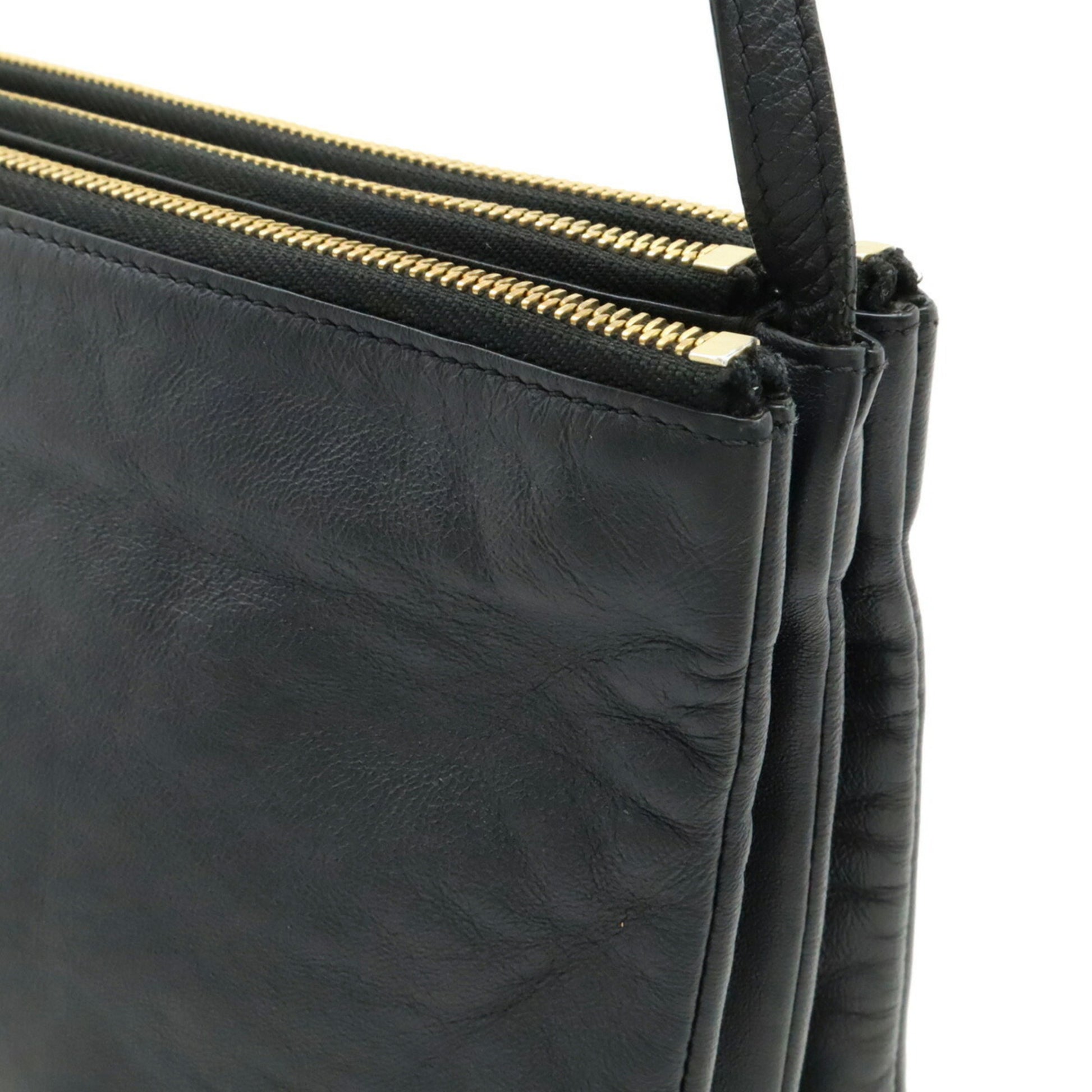 Céline Trio, Black, Leather, clutch