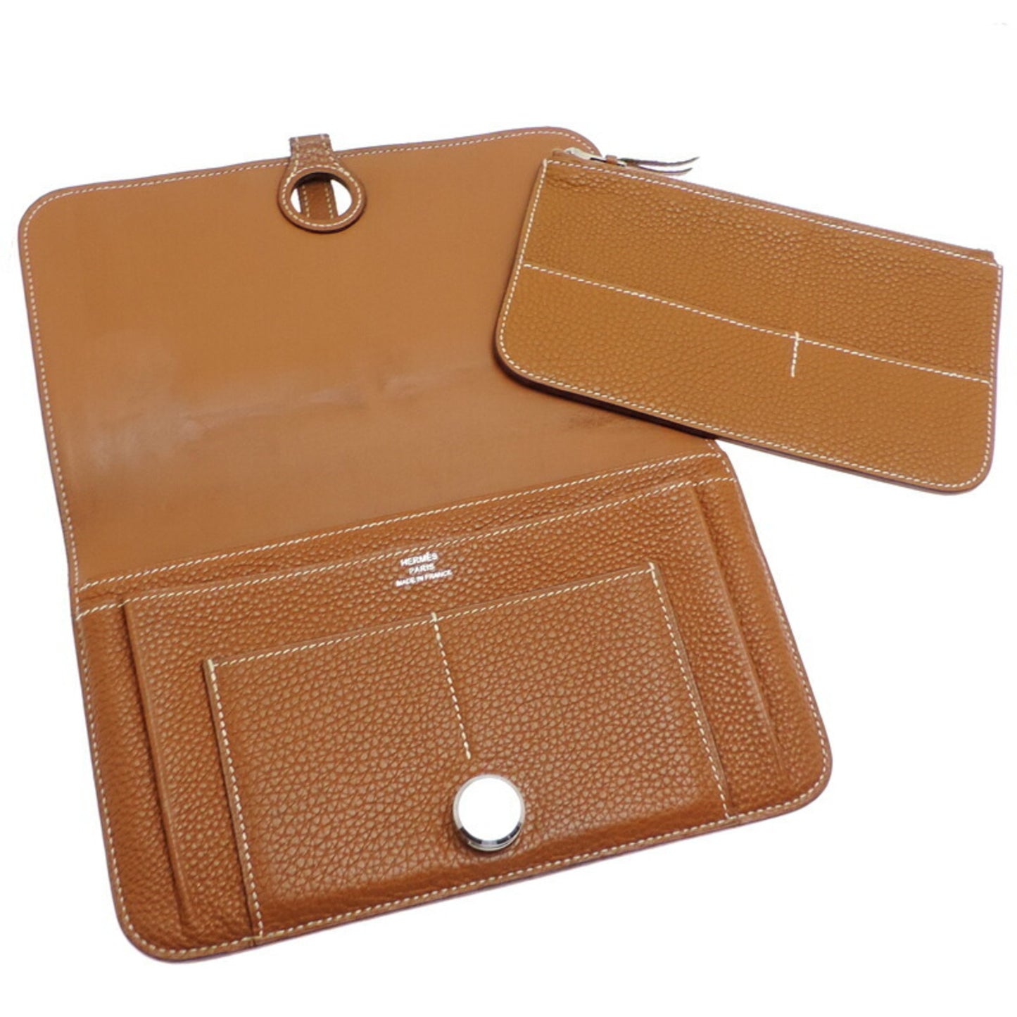 Hermès Dogon, Brown, Leather, wallet