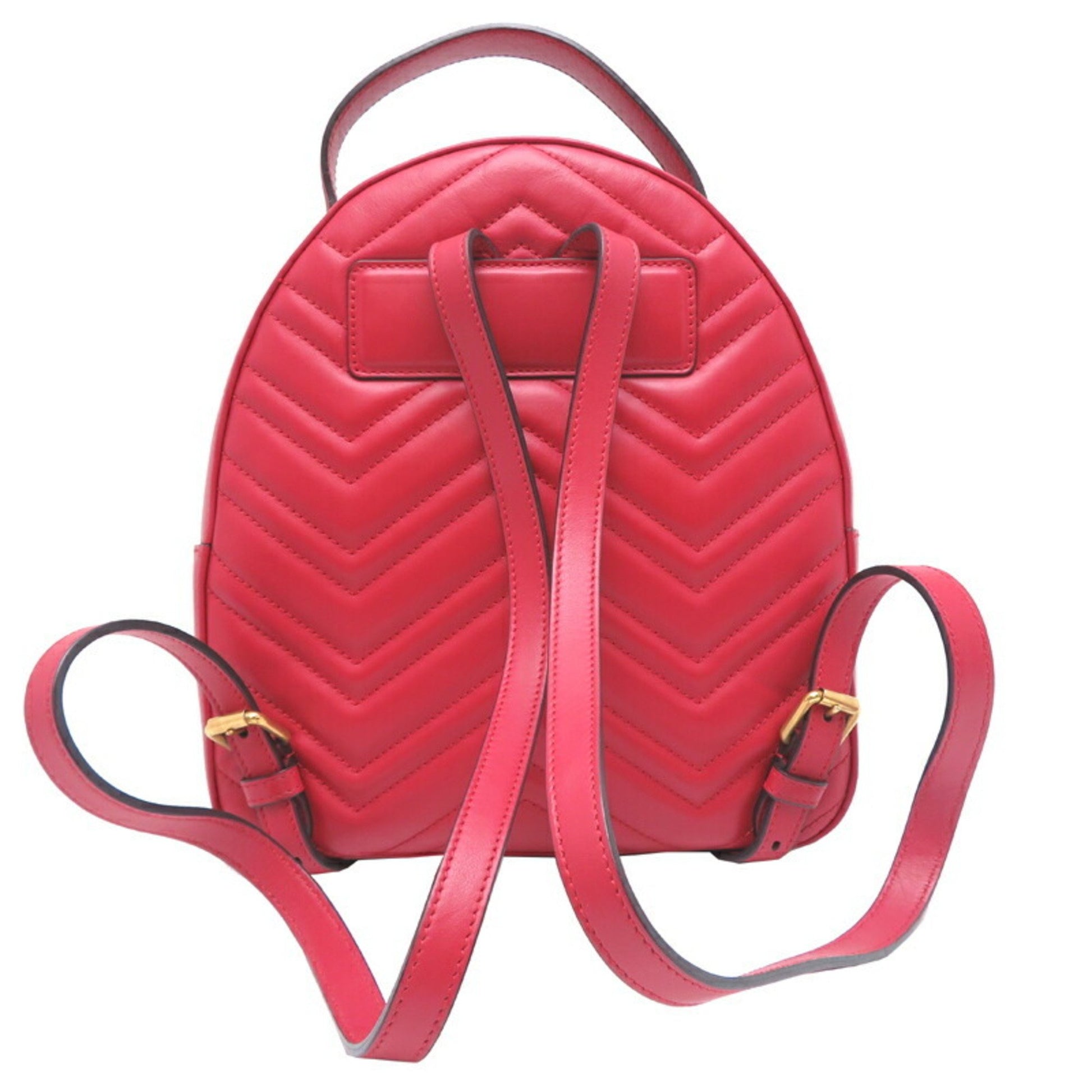 Gucci Marmont, Red, Leather, backpack