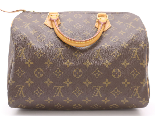 Louis Vuitton Speedy Handbag Monogram Canvas, BROWN, CANVAS, Handbag