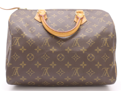 Louis Vuitton Speedy Handbag Monogram Canvas, BROWN, CANVAS, Handbag