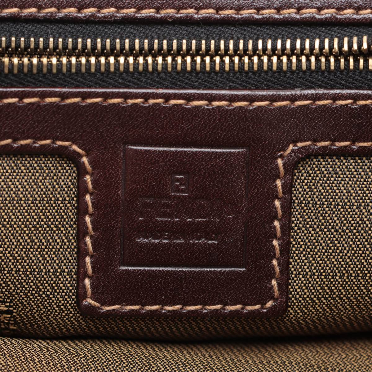 Fendi Vintage Zucca Handbag Zucca, BROWN, CANVAS, Handbag