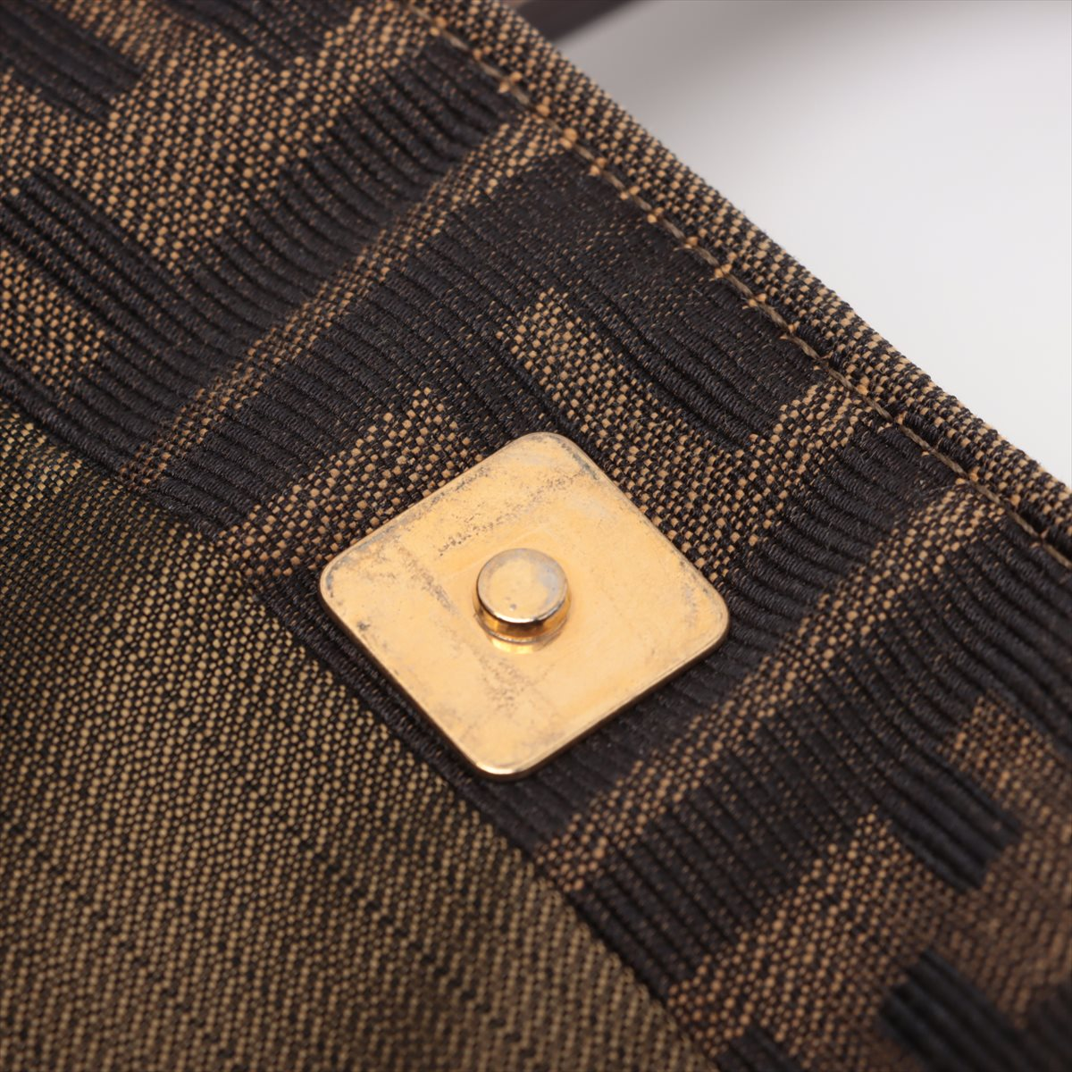 Fendi Vintage Zucca Handbag Zucca, BROWN, CANVAS, Handbag