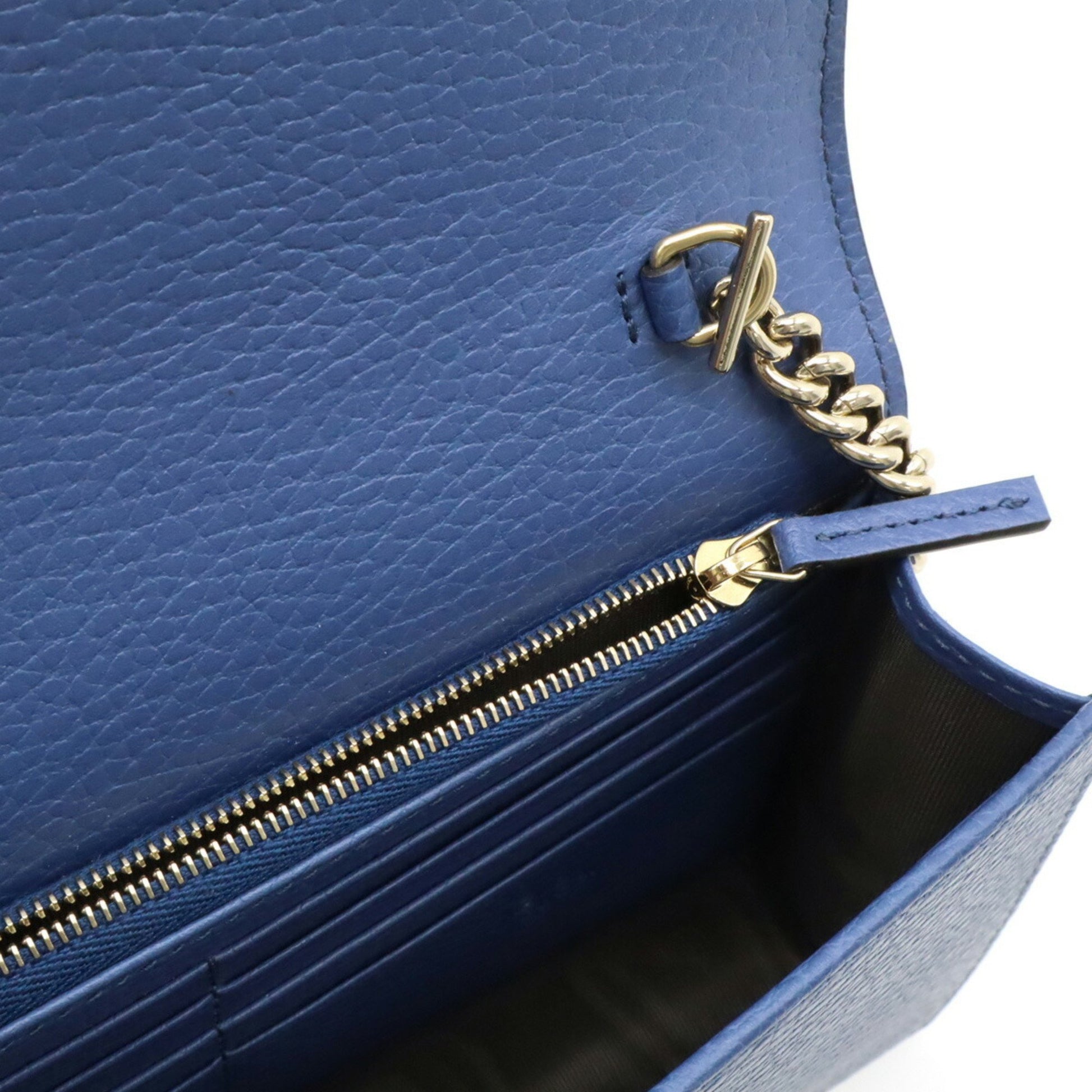 Gucci Interlocking, Blue, Leather, wallet