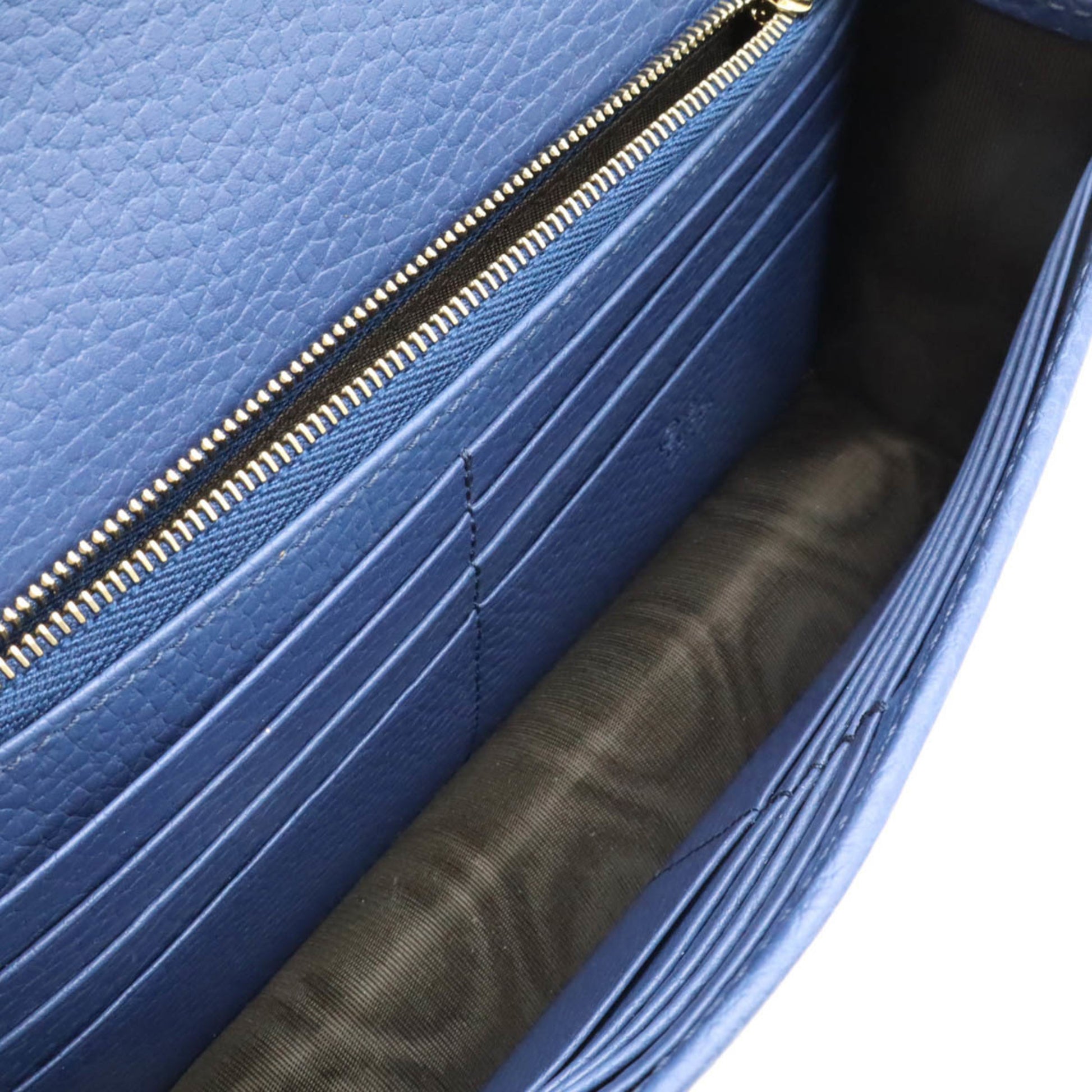 Gucci Interlocking, Blue, Leather, wallet