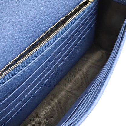Gucci Interlocking, Blue, Leather, wallet