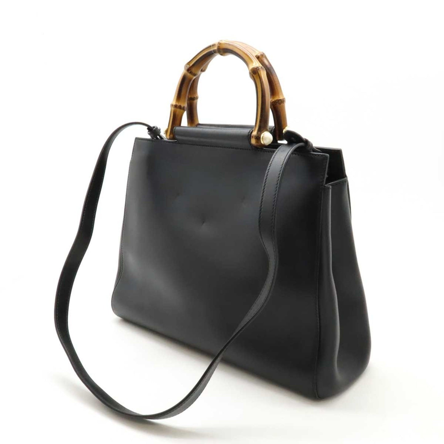 Gucci Bamboo, Black, Leather, shoulder