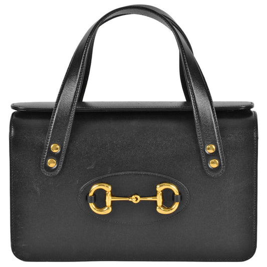 Gucci Horsebit, Black, Leather, handbag