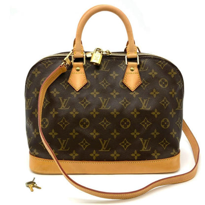 Louis Vuitton Alma, Brown, Canvas, handbag