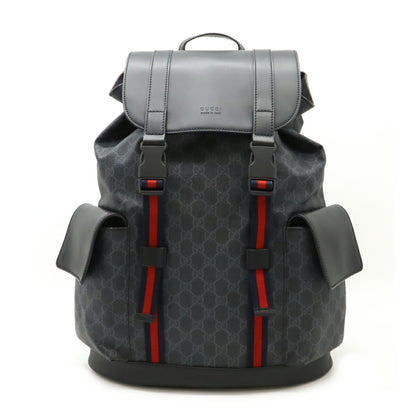 Gucci GG Supreme, Black, Canvas, backpack