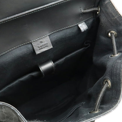 Gucci GG Supreme, Black, Canvas, backpack