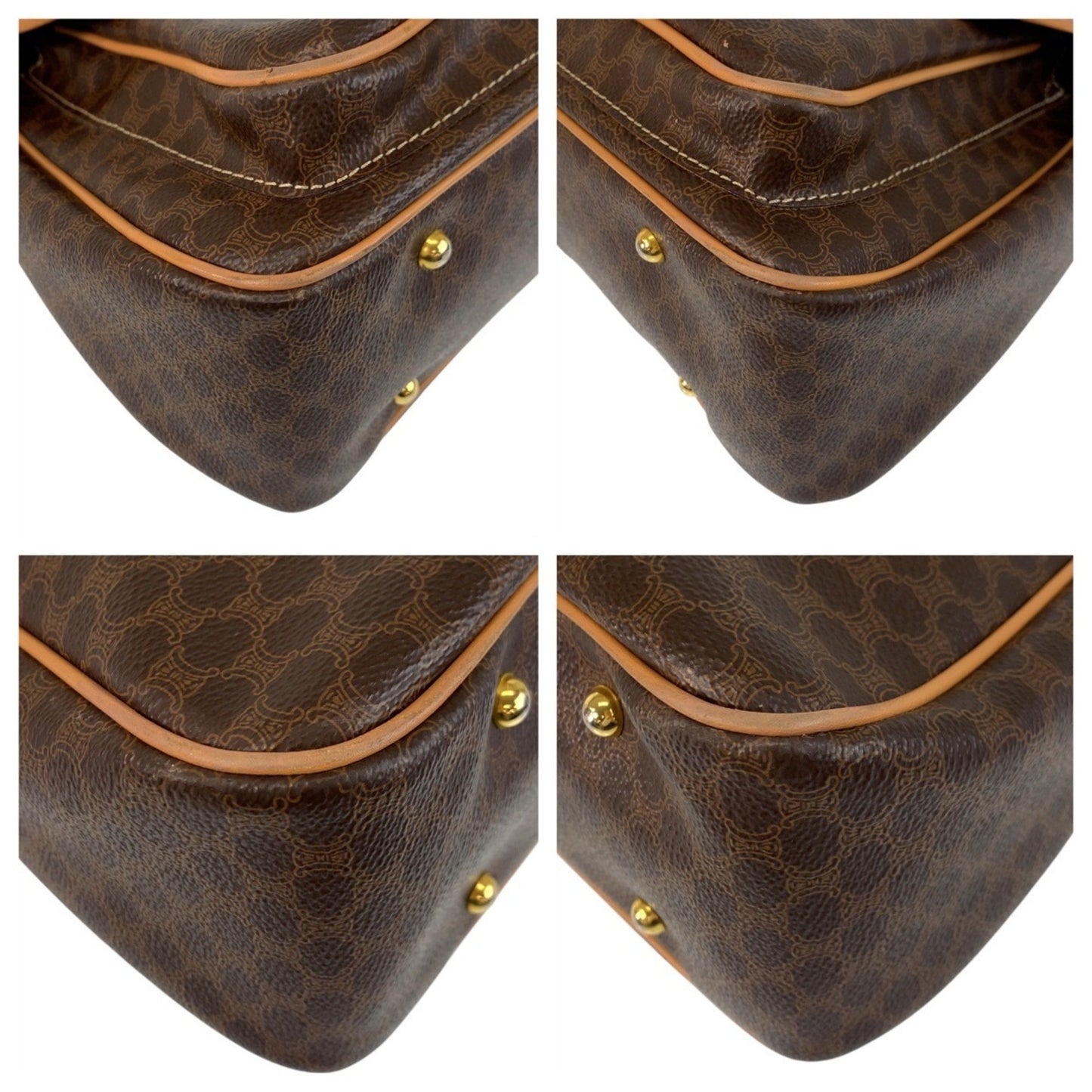 Céline Macadam, Brown, Canvas, handbag