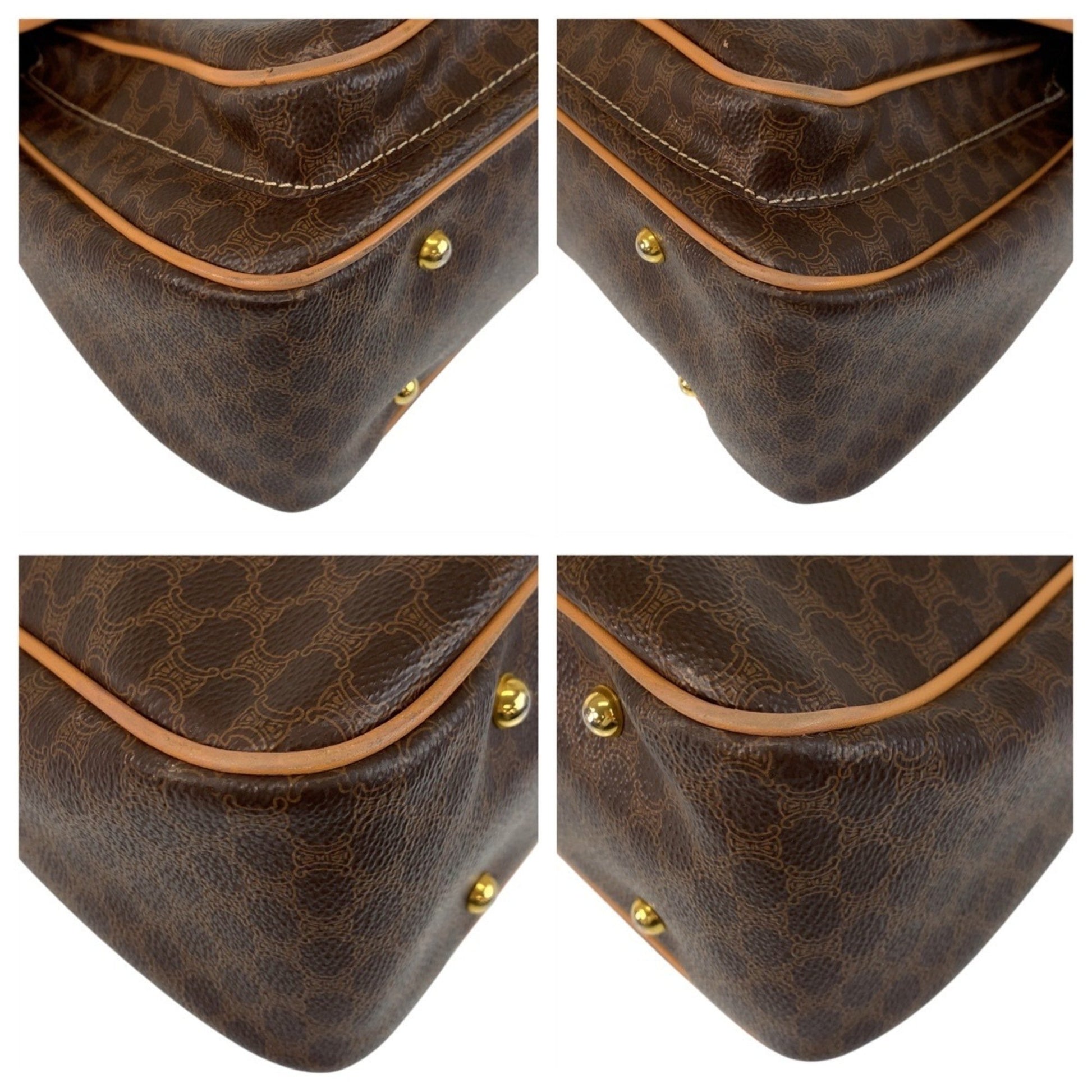 Céline Macadam, Brown, Canvas, handbag