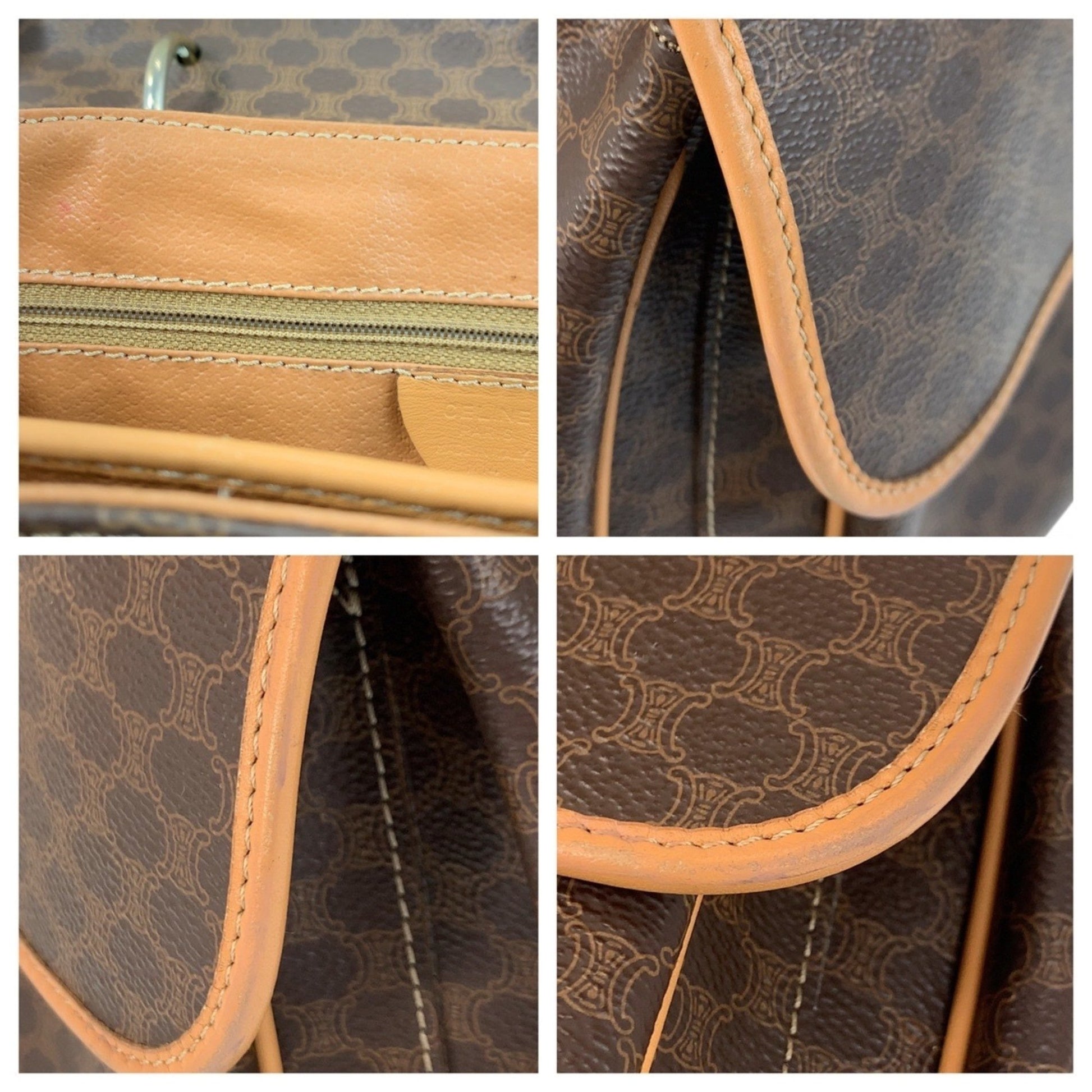 Céline Macadam, Brown, Canvas, handbag