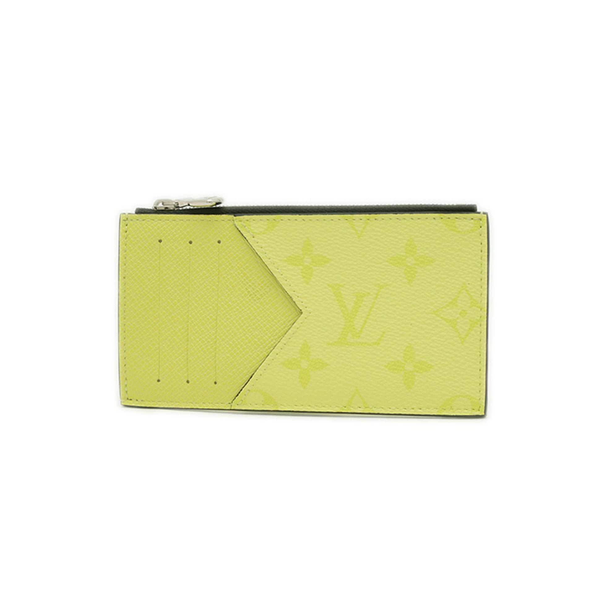 Louis Vuitton Coin Card Holder, Yellow, Canvas, wallet