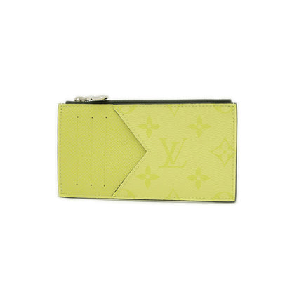 Louis Vuitton Coin Card Holder, Yellow, Canvas, wallet