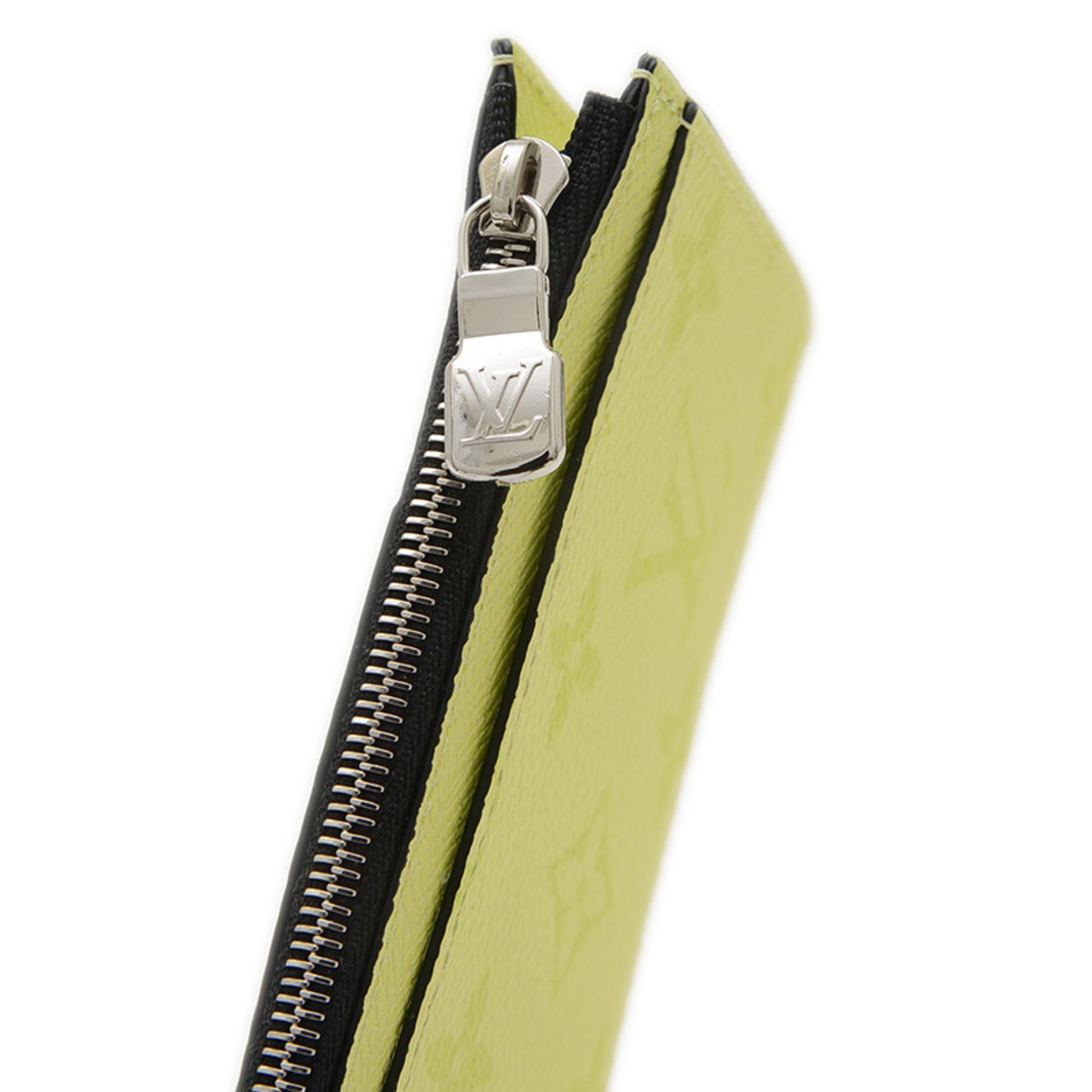 Louis Vuitton Coin Card Holder, Yellow, Canvas, wallet