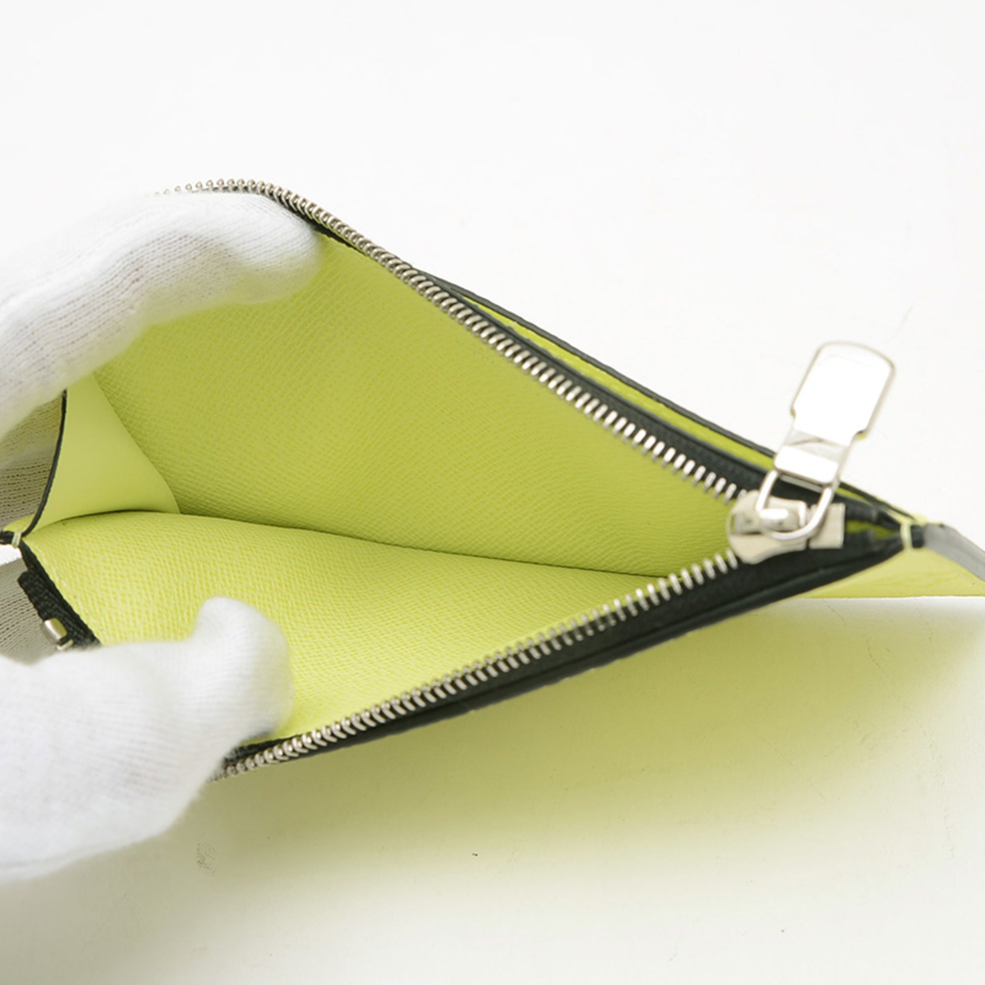 Louis Vuitton Coin Card Holder, Yellow, Canvas, wallet