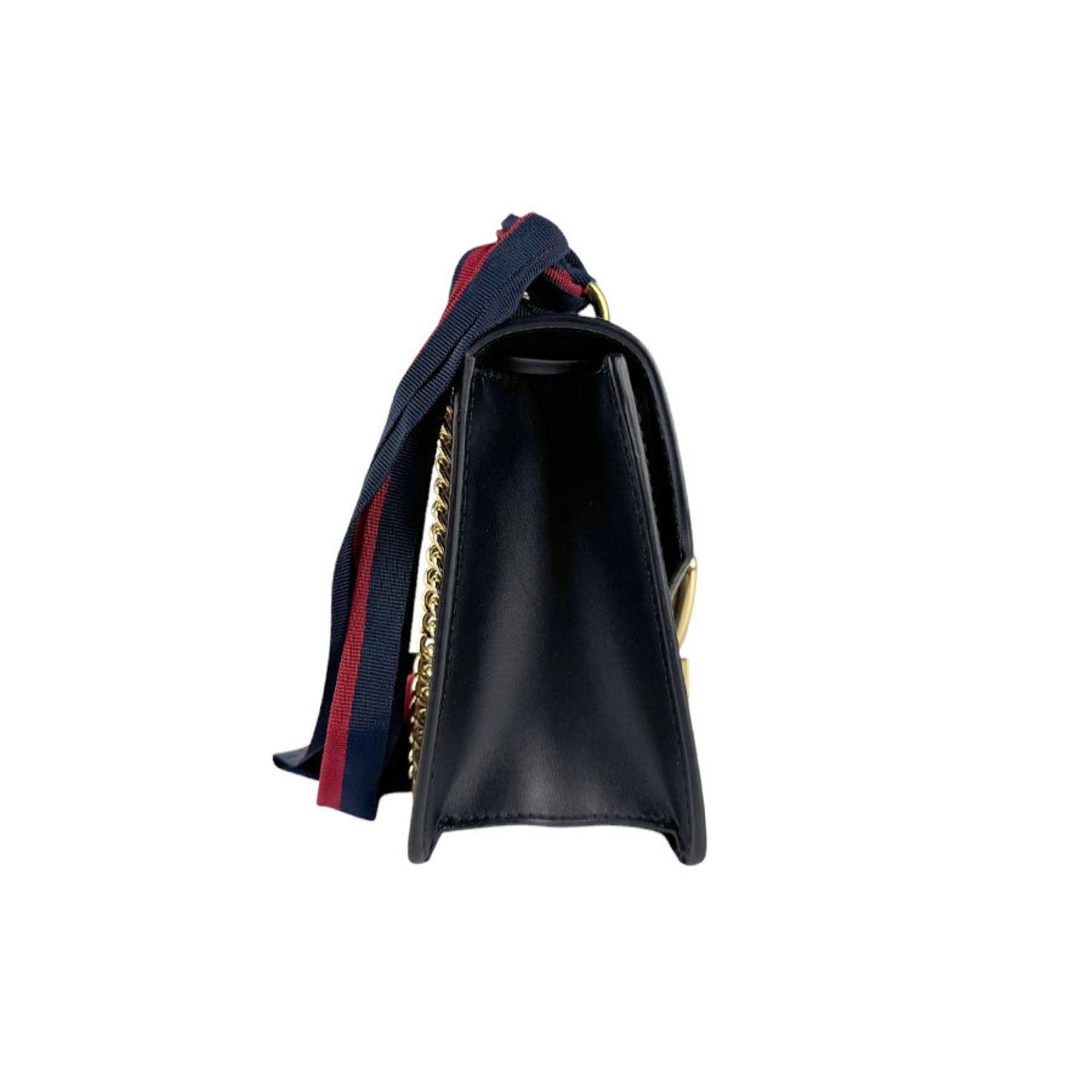 Gucci Sylvie, Black, Leather, shoulder